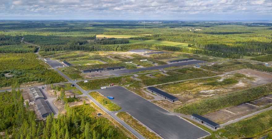 Ruutikangas kuvattuna ilmasta.